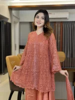 Pakistani Inspired Stitched 3 Piece Set - Image 5