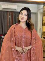 Pakistani Inspired Stitched 3 Piece Set - Image 3